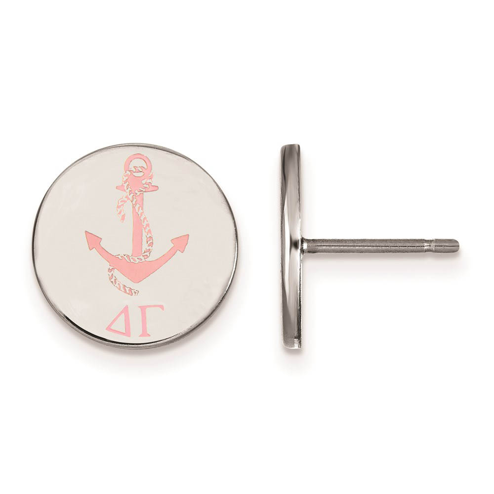 Sterling Silver Delta Gamma Enamel Post Earrings
