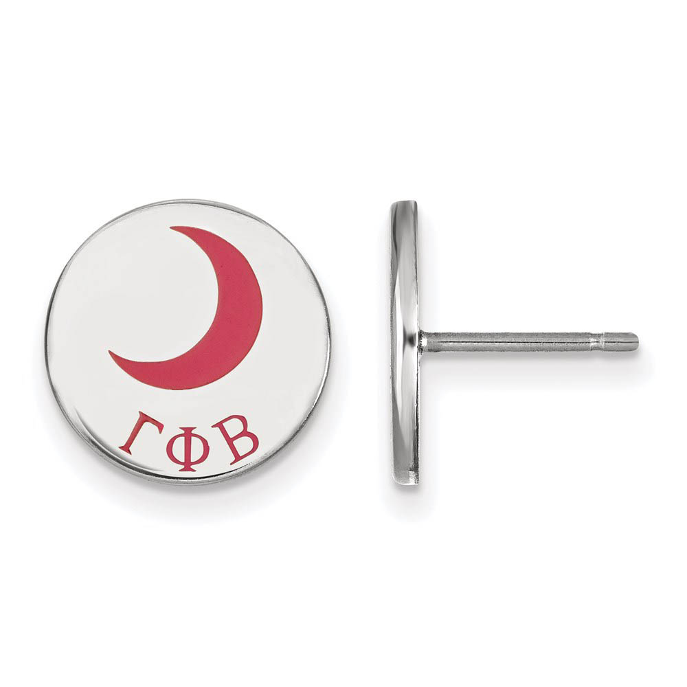 Sterling Silver Gamma Phi Beta Enamel Post Earrings
