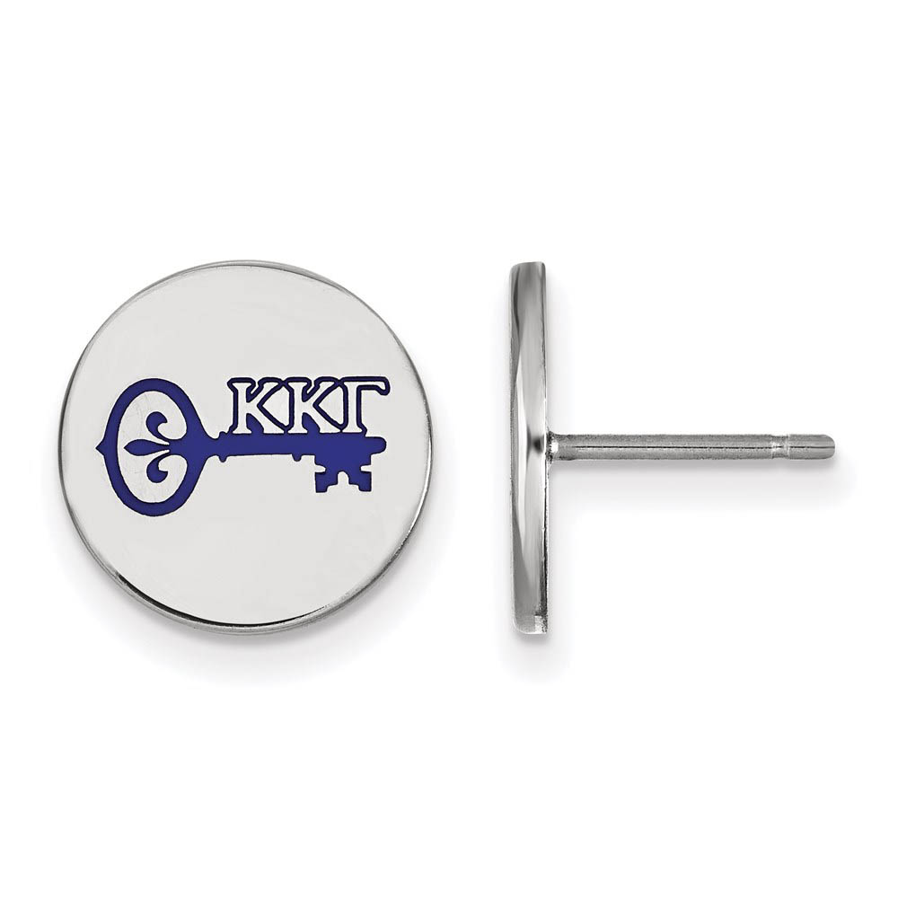 Sterling Silver Kappa Kappa Gamma Enamel Post Earrings