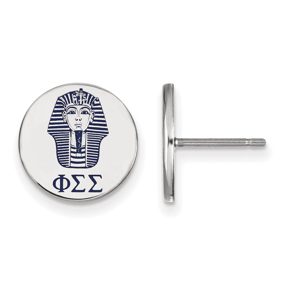 Sterling Silver Phi Sigma Sigma Enamel Post Earrings