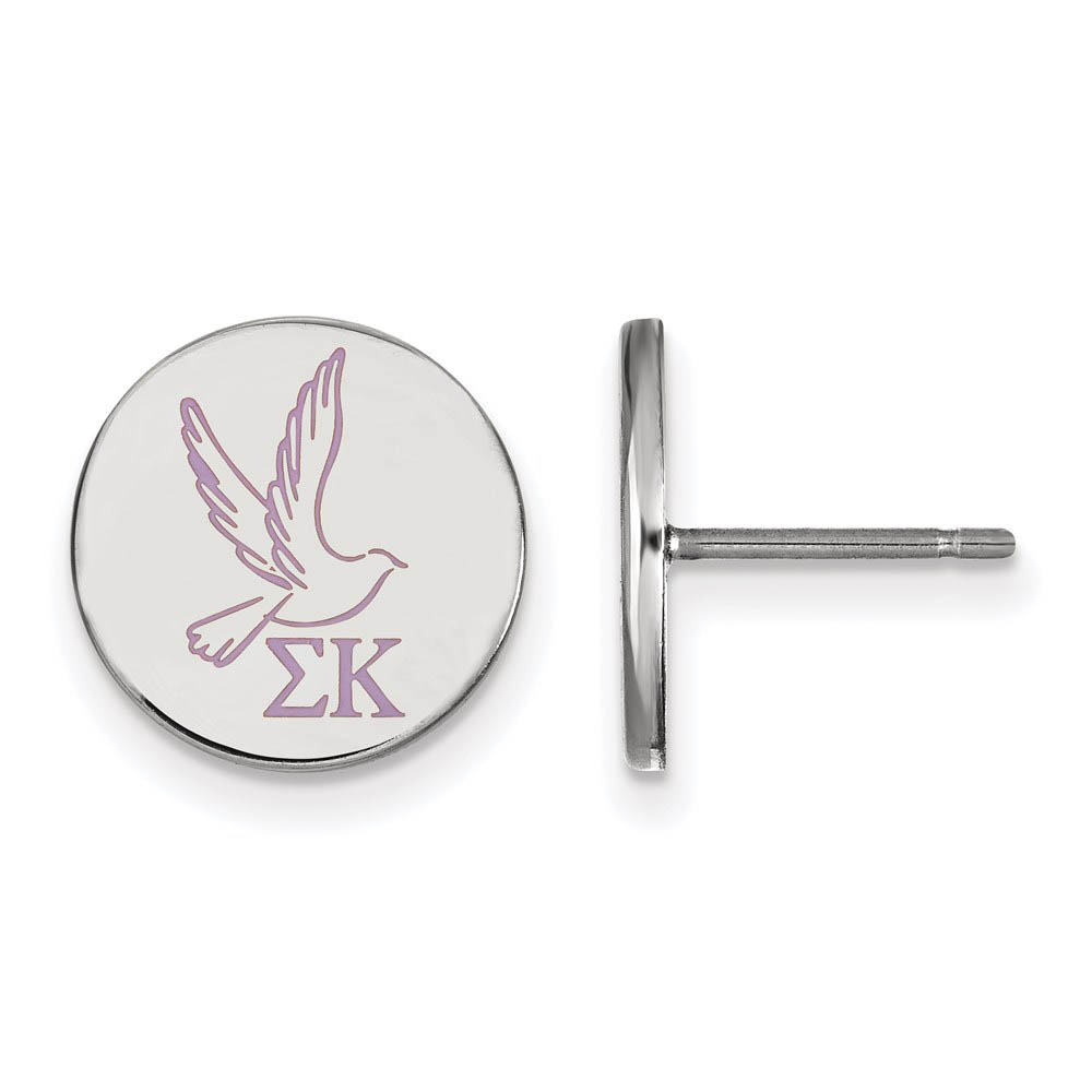 Sterling Silver Sigma Kappa Enamel Post Earrings