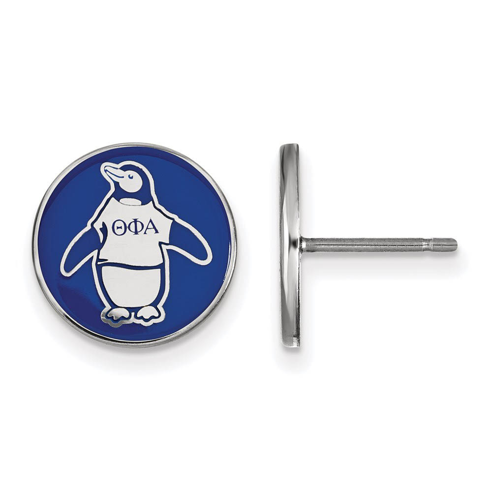 Sterling Silver & Enamel Theta Phi Alpha Penguin Post Earrings