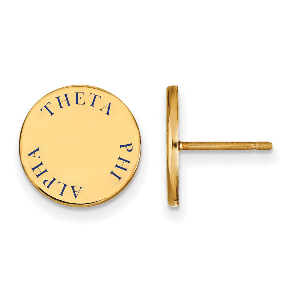 14K Plated Silver & Enamel Theta Phi Alpha Enamel Post Earrings