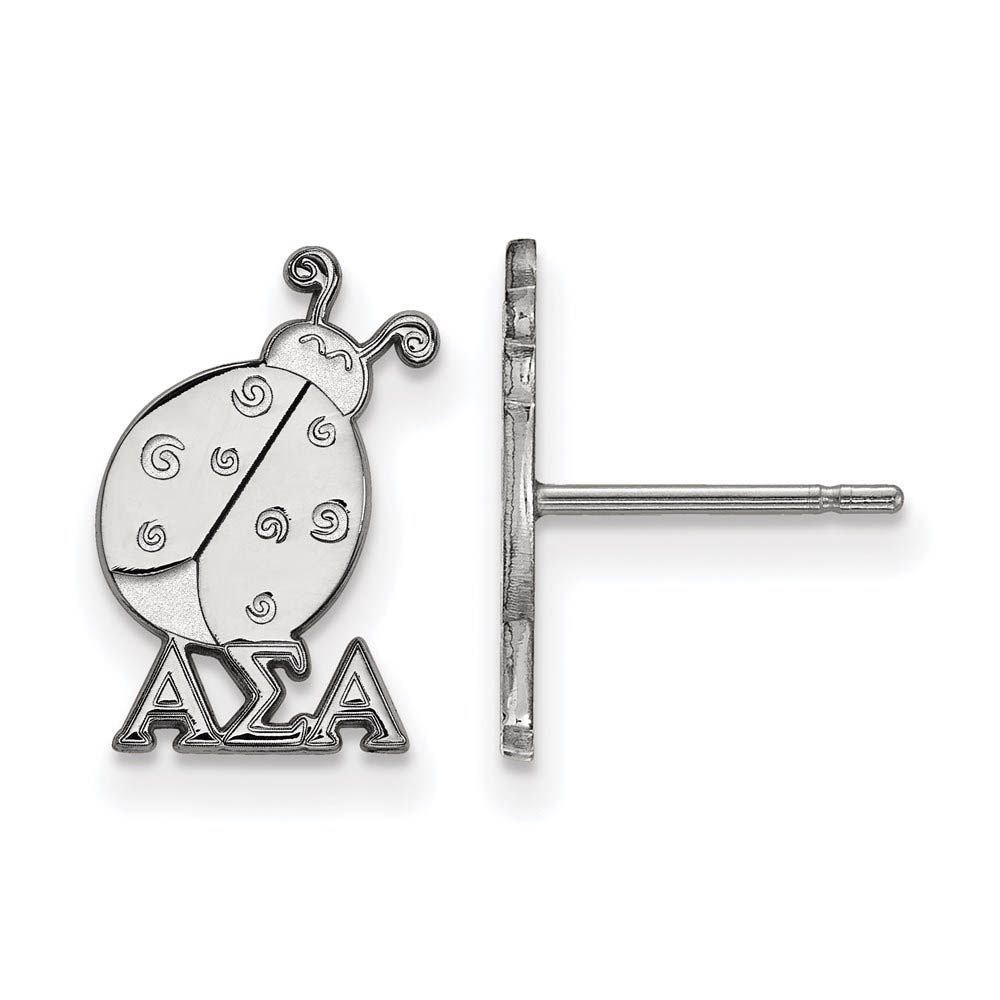 Sterling Silver Alpha Sigma Alpha Post Earrings