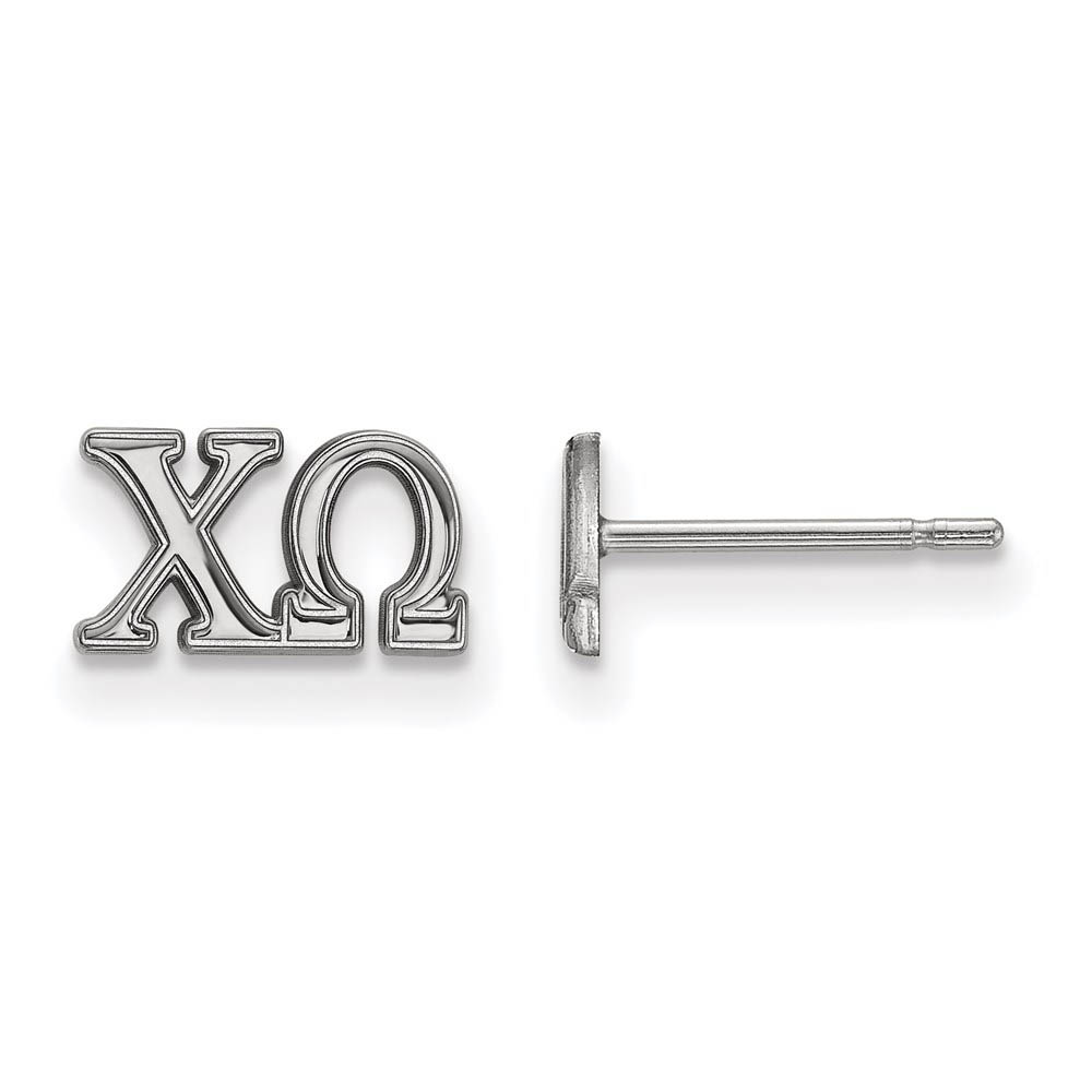 Sterling Silver Chi Omega Post Earrings