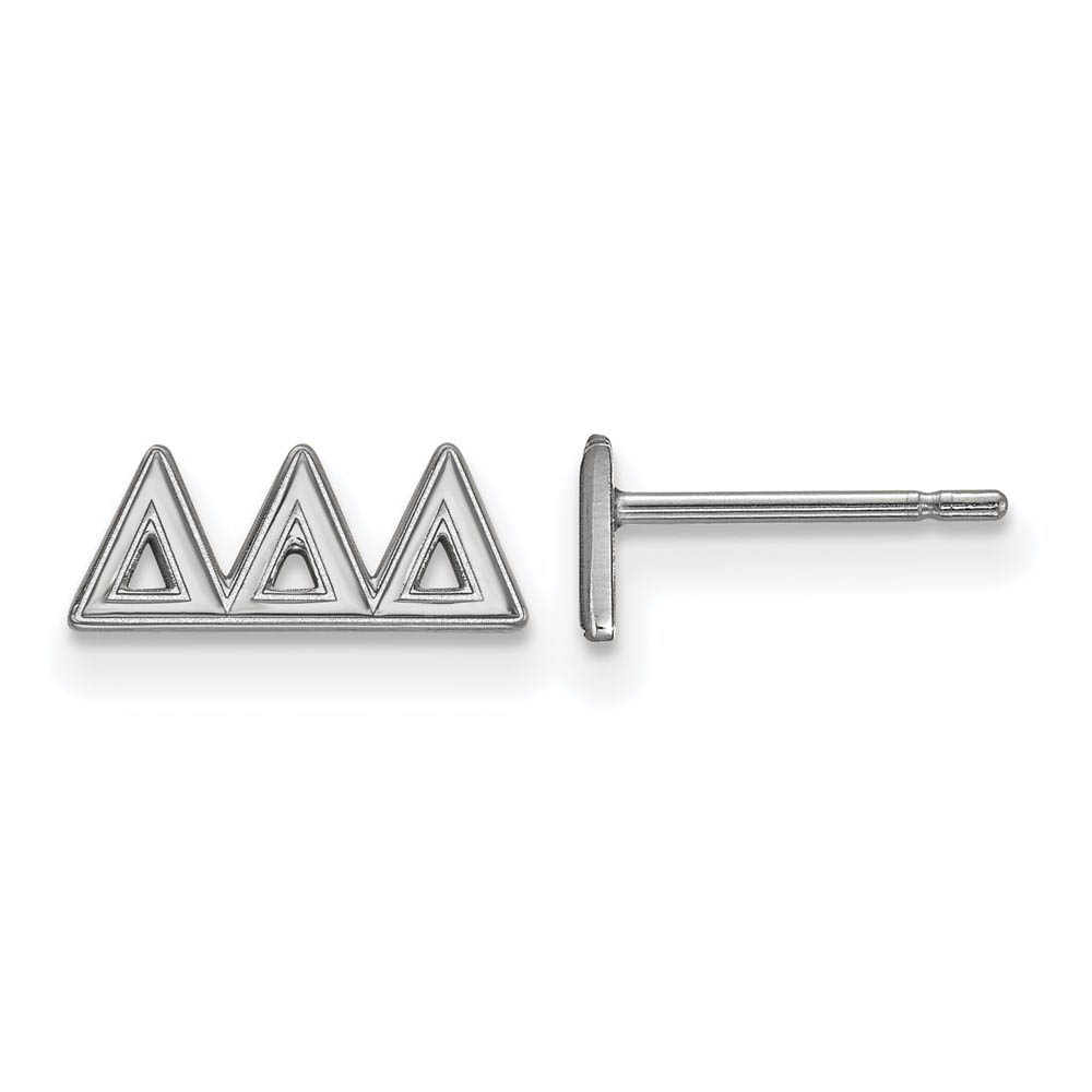 Sterling Silver Delta Delta Delta Greek Post Earrings