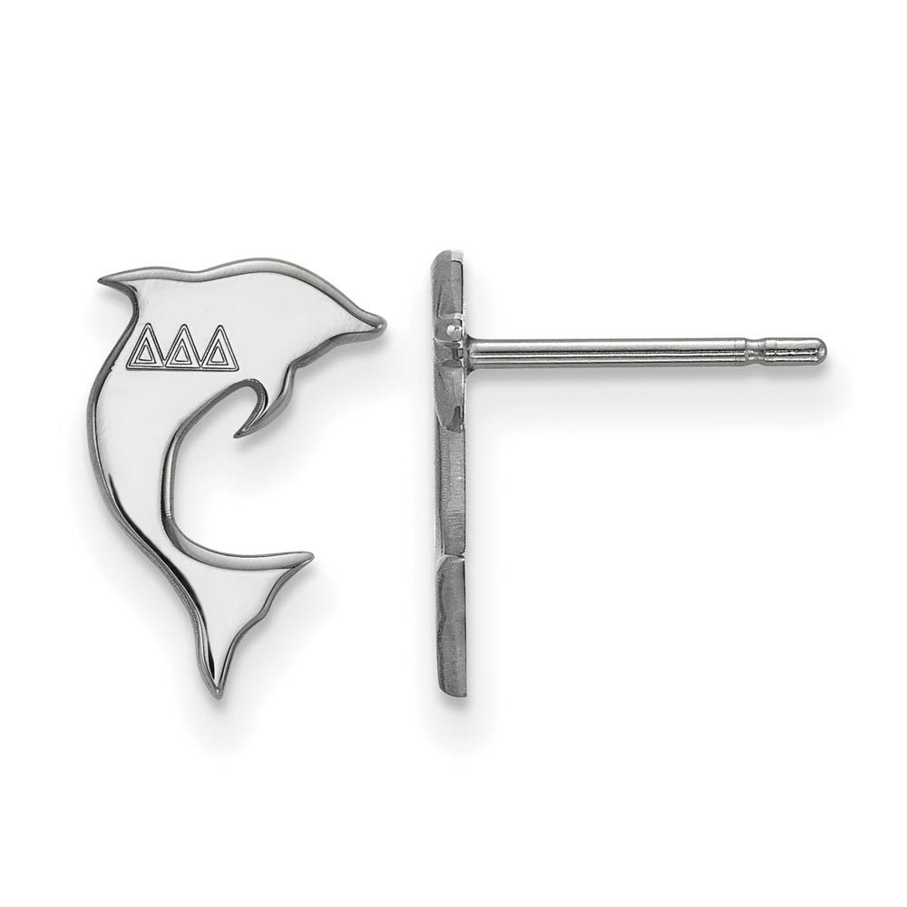 Sterling Silver Delta Delta Delta Post Earrings