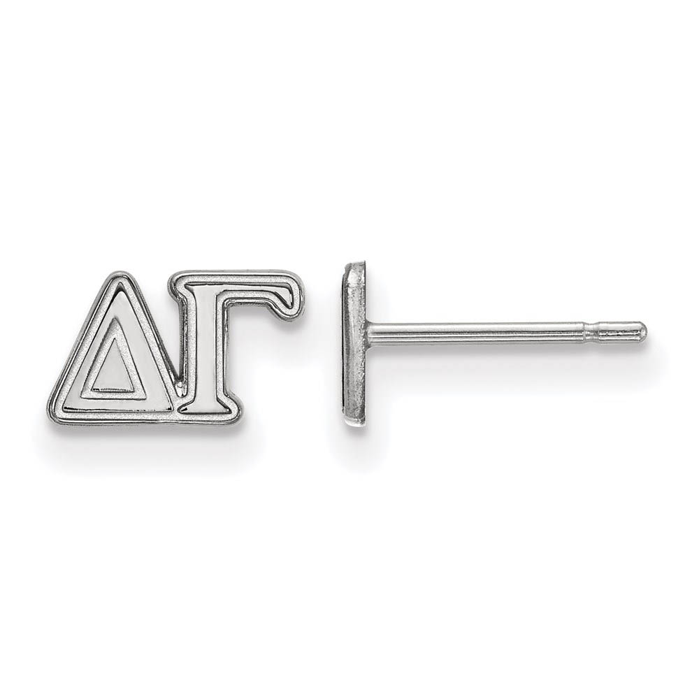 Sterling Silver Delta Gamma Greek Post Earrings