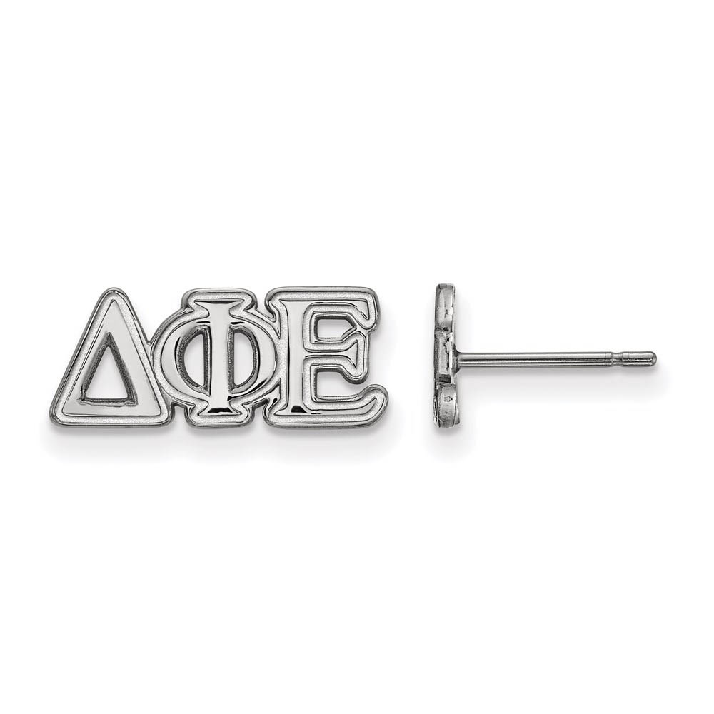 Sterling Silver Delta Phi Epsilon Greek Post Earrings