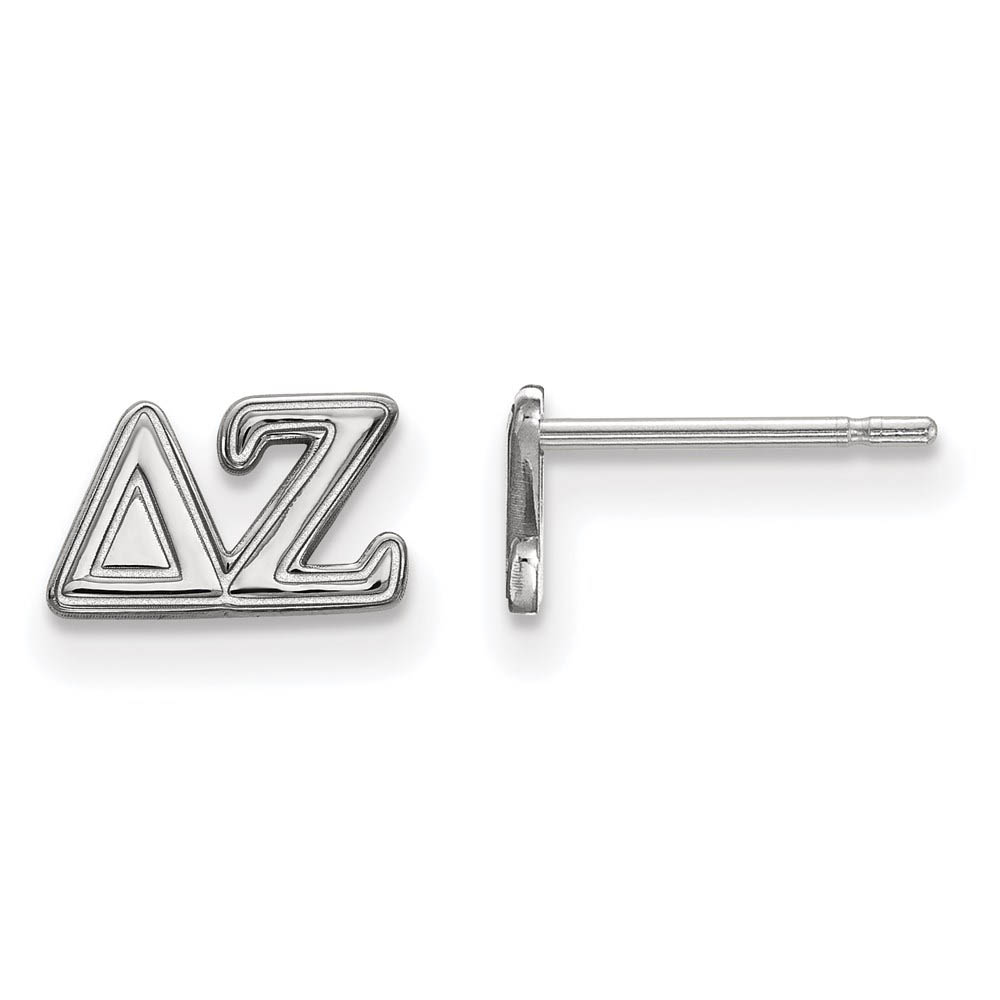 Sterling Silver Delta Zeta Greek Post Earrings