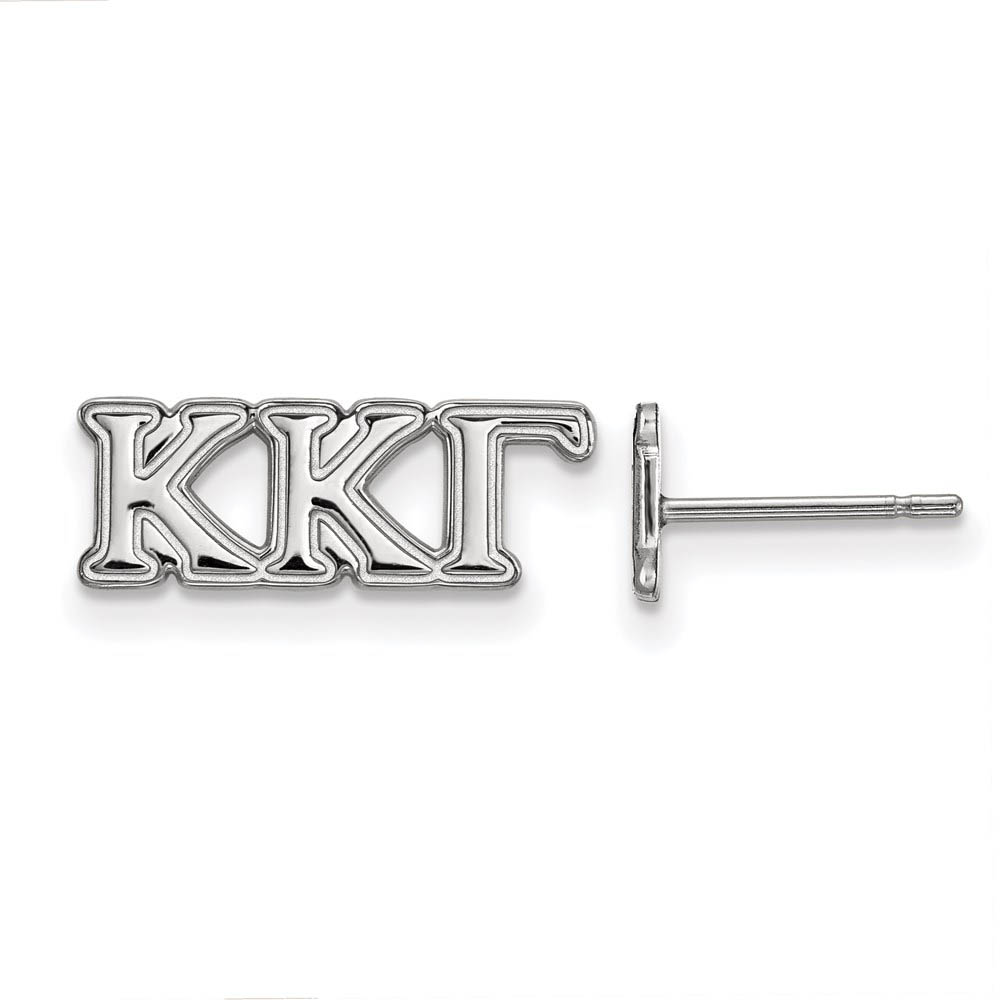 Sterling Silver Kappa Kappa Gamma Greek Letters Post Earrings