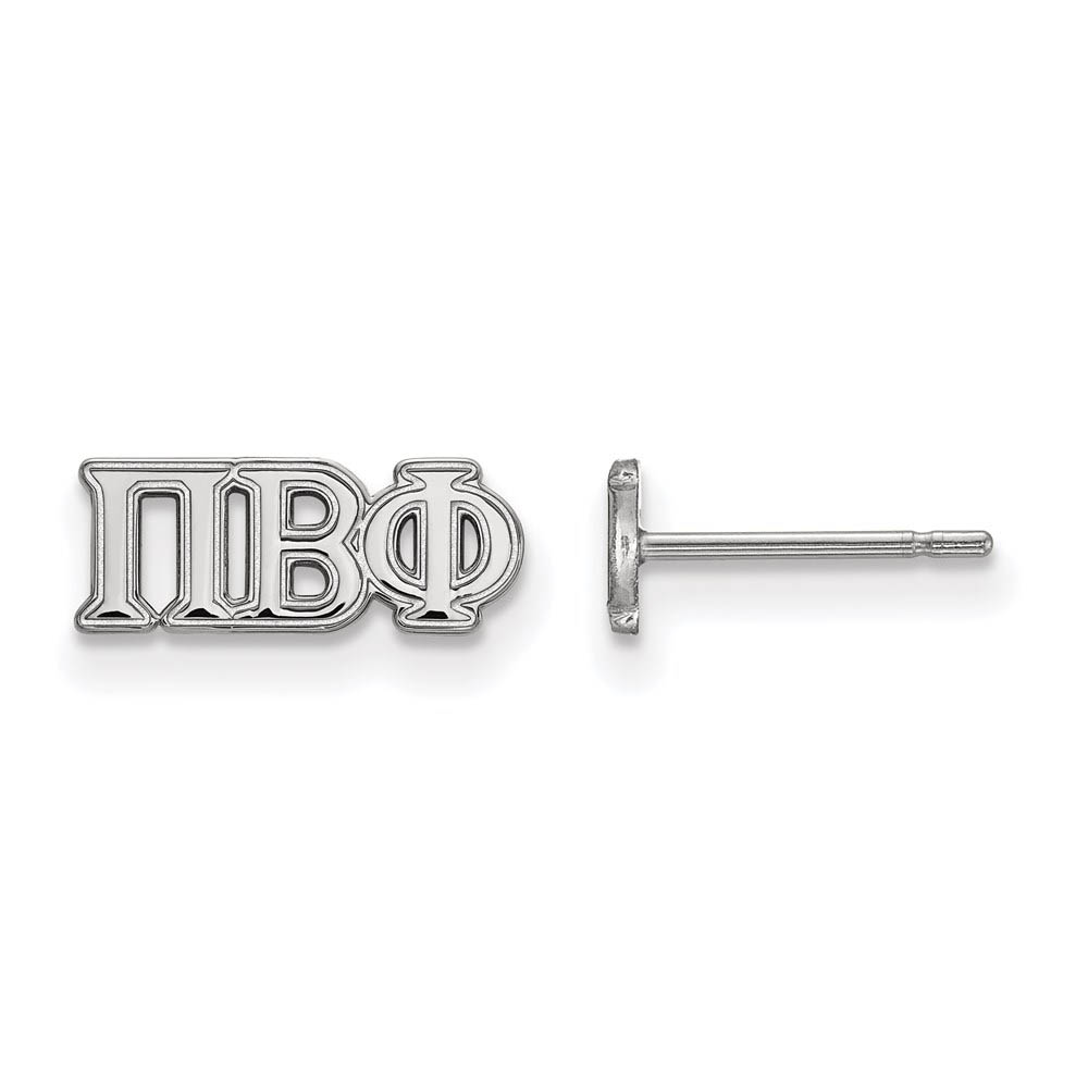 Sterling Silver Pi Beta Phi Greek Letters Post Earrings