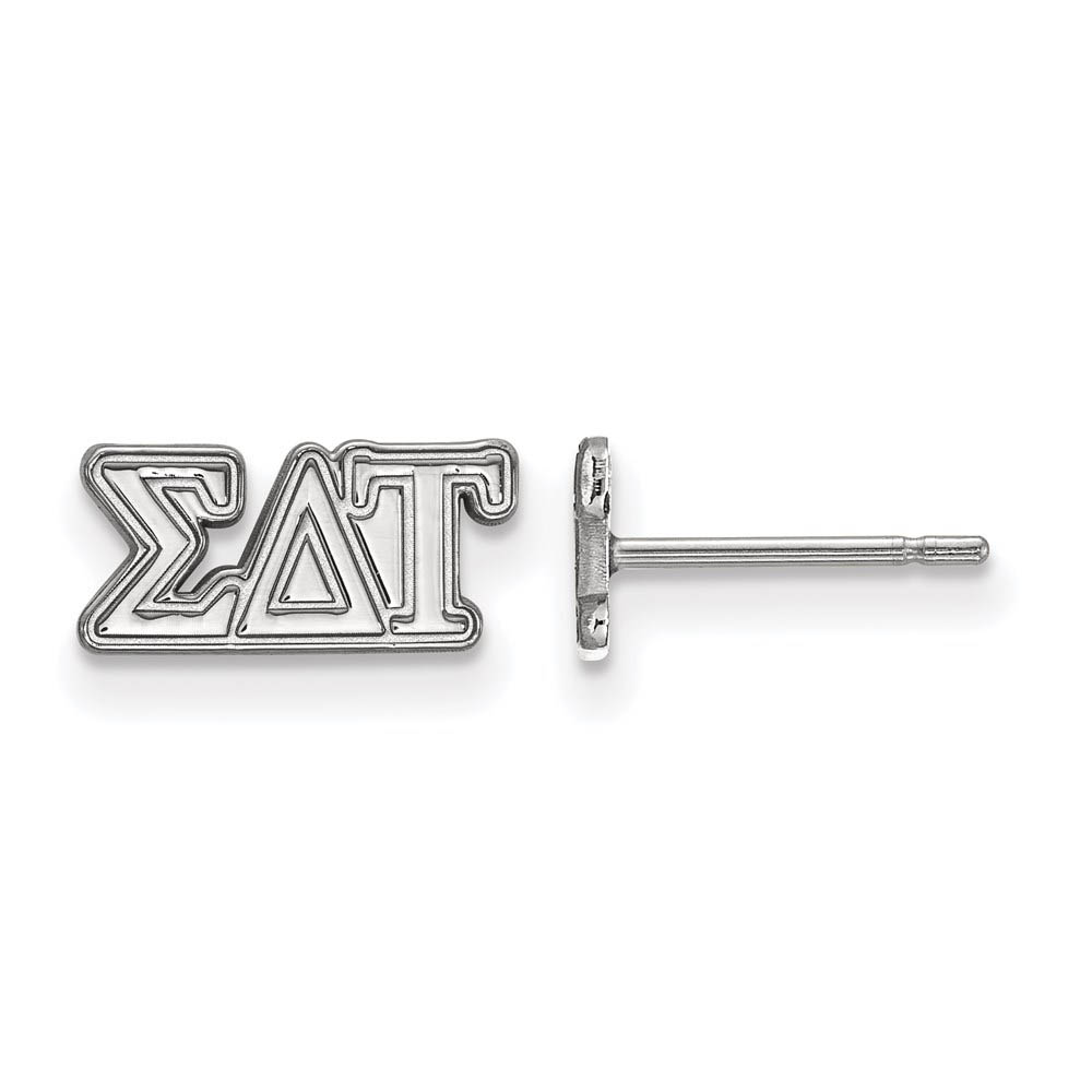 Sterling Silver Sigma Delta Tau Greek Letters Post Earrings
