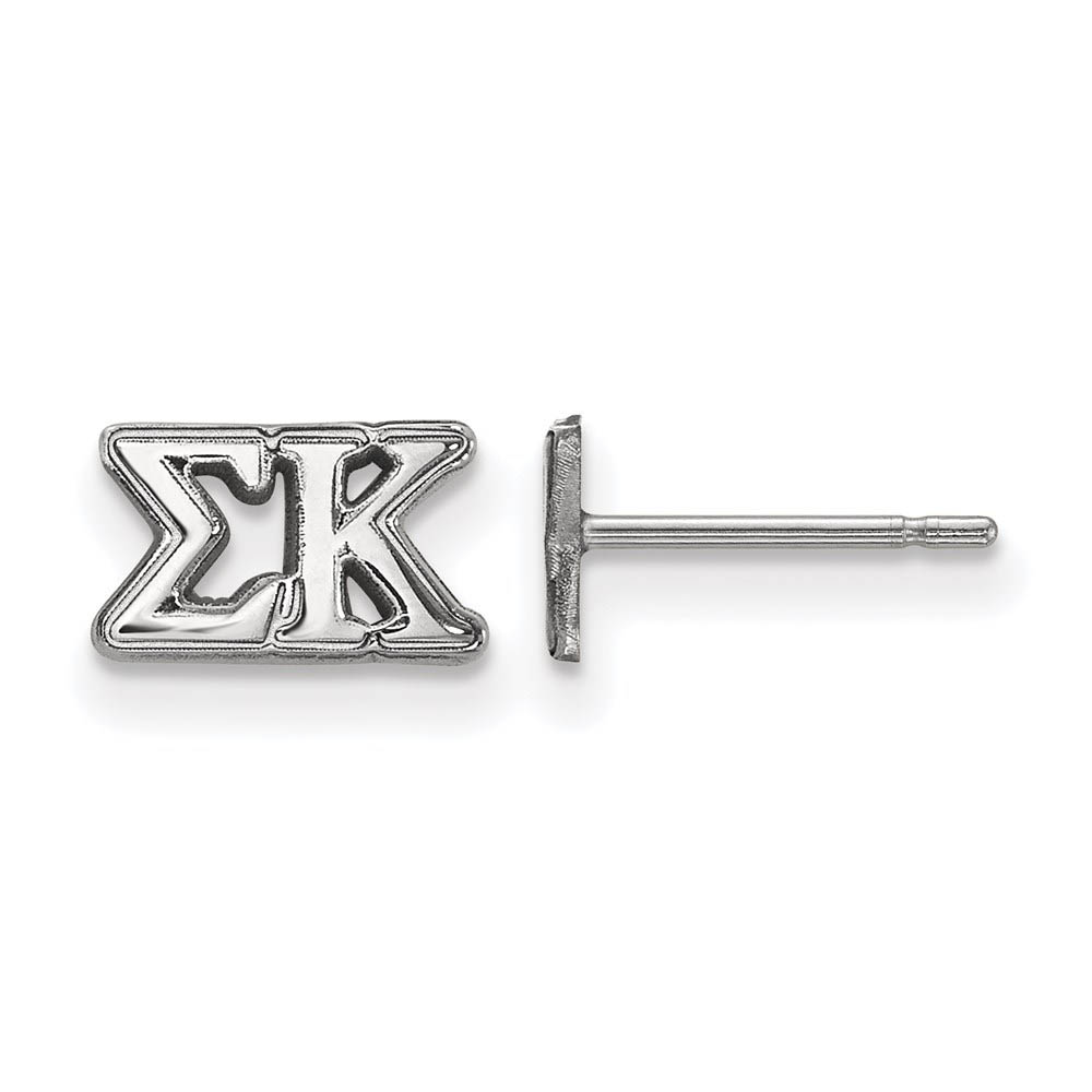 Sterling Silver Sigma Kappa Greek Letters Post Earrings