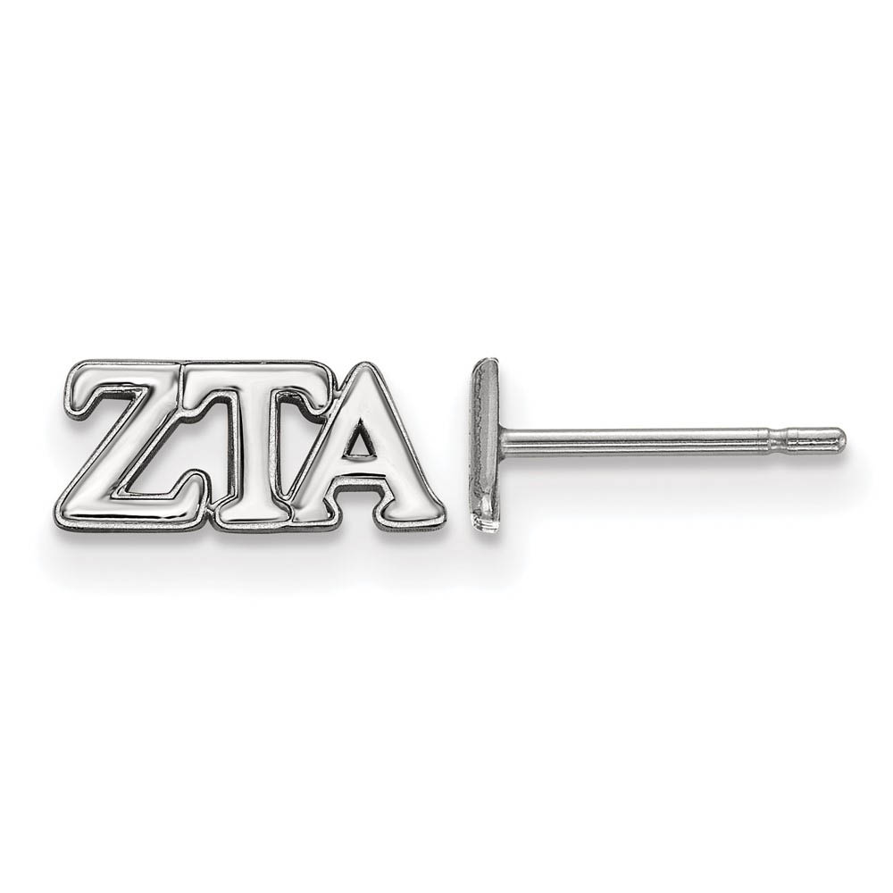 Sterling Silver Zeta Tau Alpha Greek Letters Post Earrings