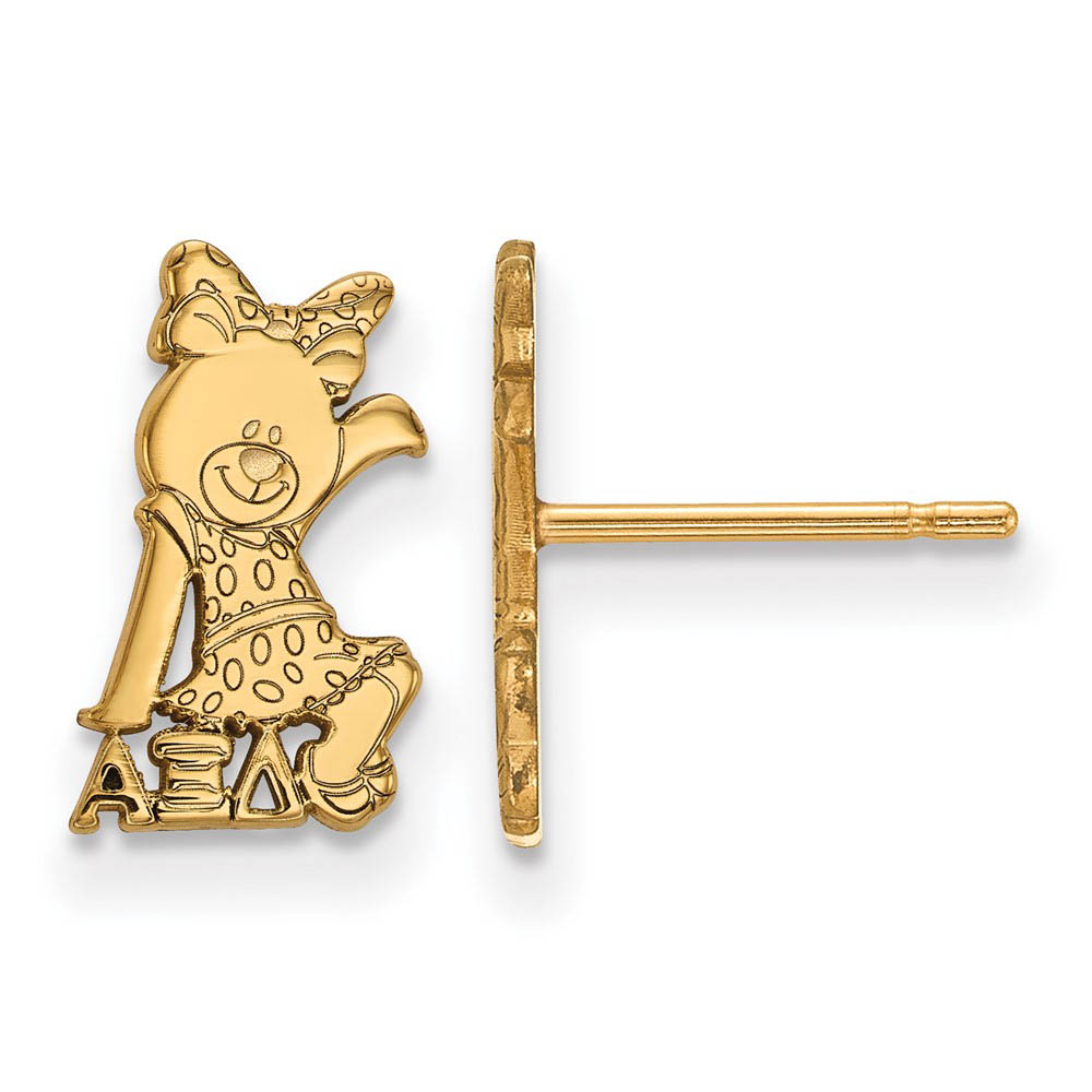 14K Plated Silver Alpha Xi Delta Post Earrings