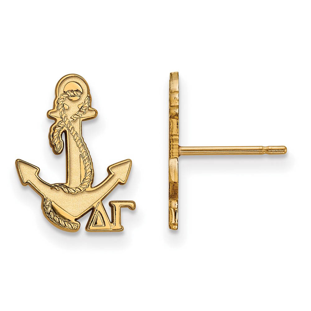 14K Plated Silver Delta Gamma Post Earrings