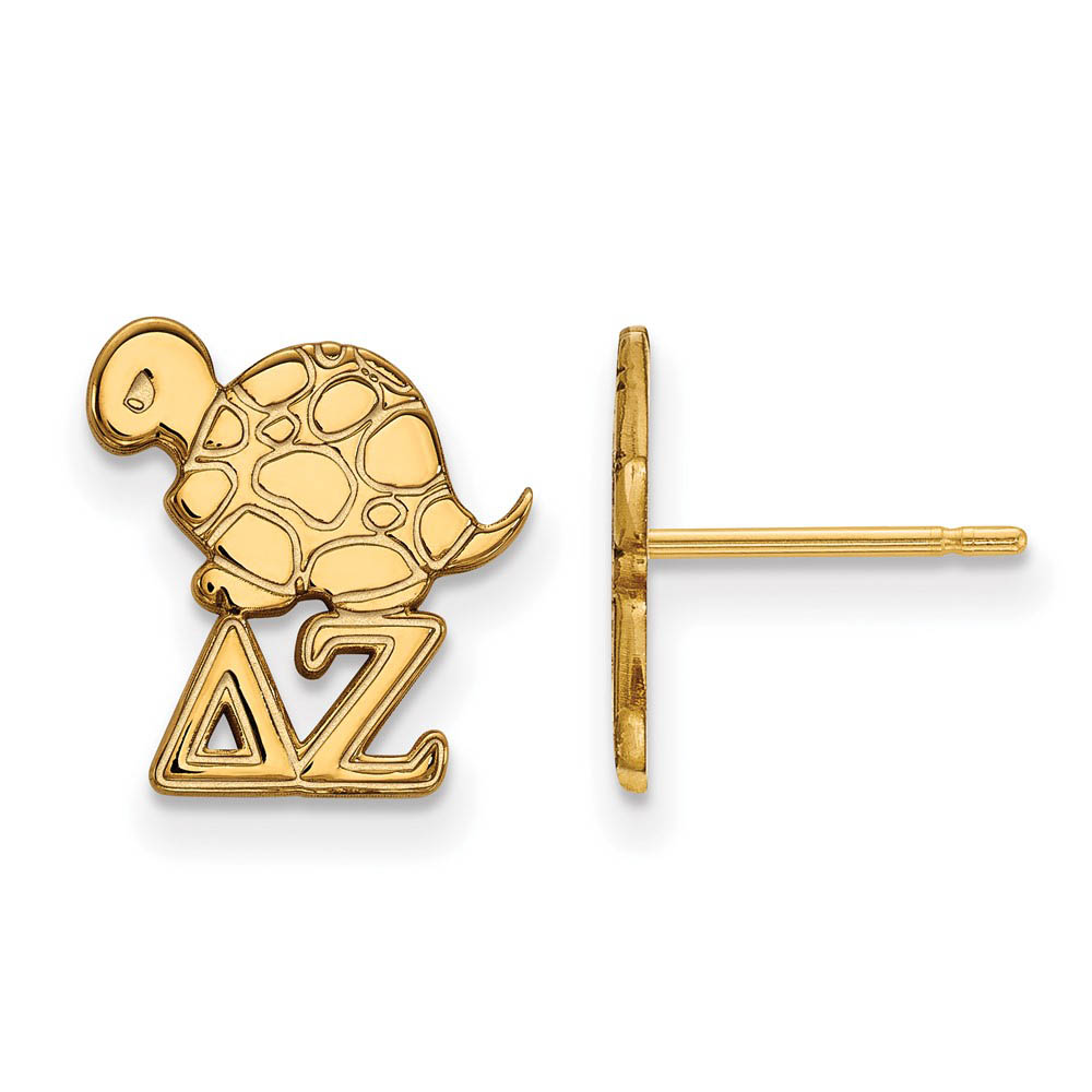 14K Plated Silver Delta Zeta Post Earrings
