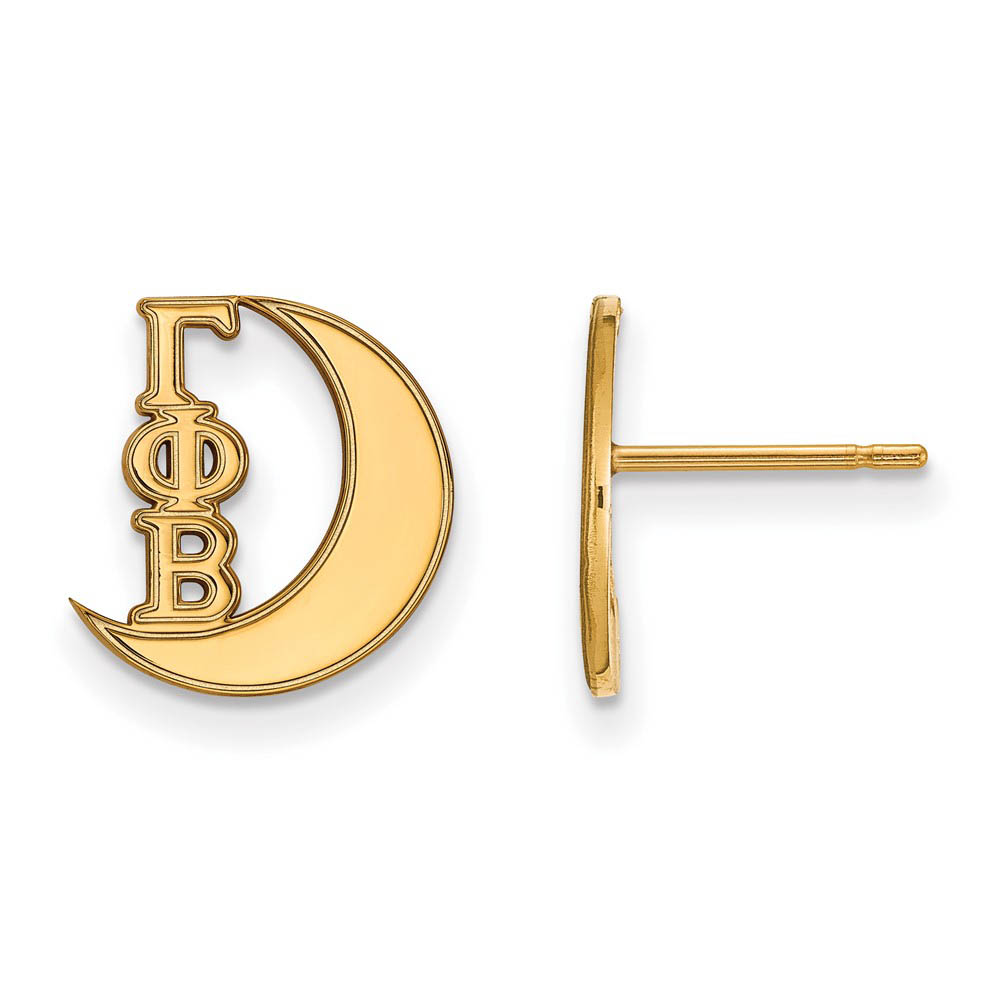 14K Plated Silver Gamma Phi Beta Post Earrings