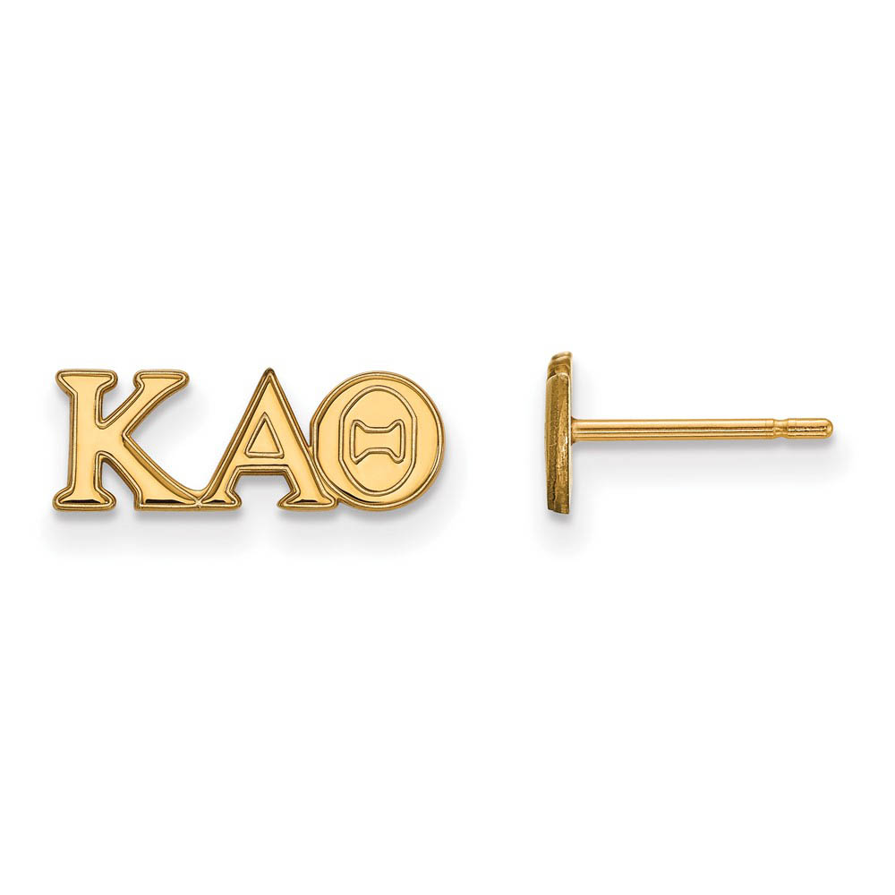 14K Plated Silver Kappa Alpha Theta Greek Letters Post Earrings