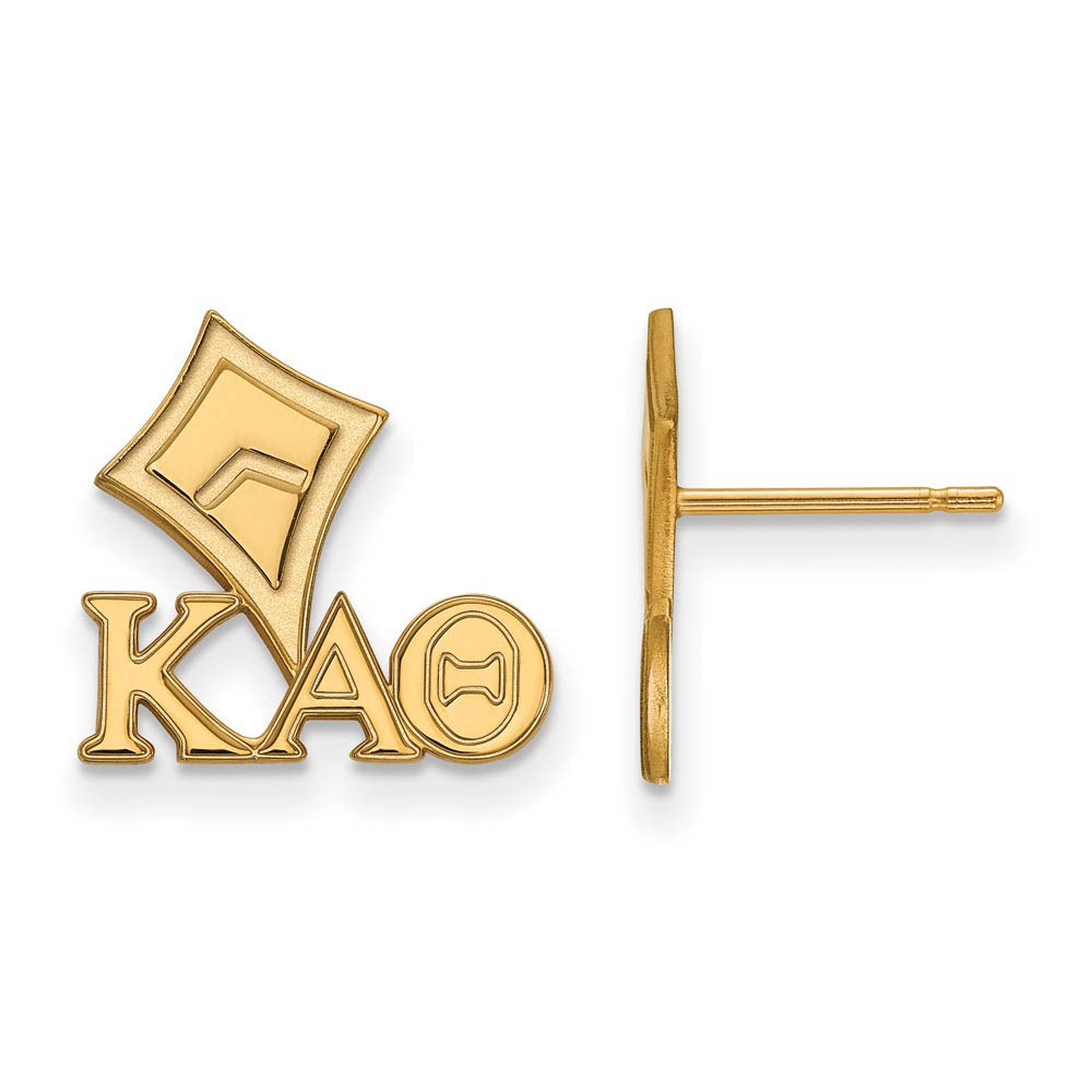 14K Plated Silver Kappa Alpha Theta Post Earrings