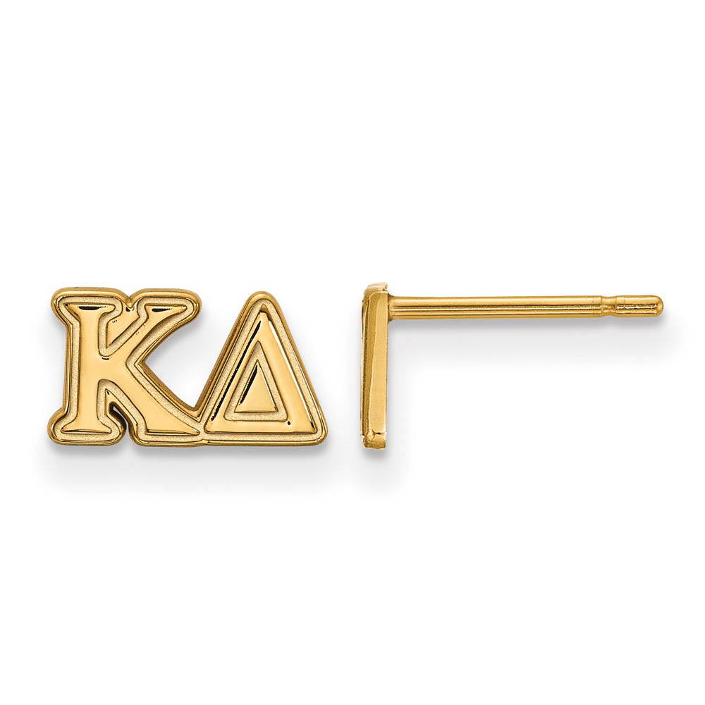 14K Plated Silver Kappa Delta Greek Letters Post Earrings