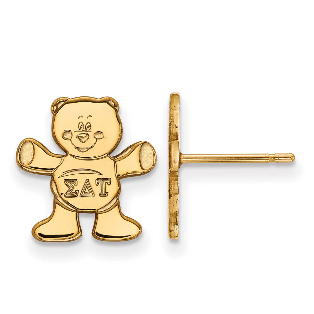 14K Plated Silver Sigma Delta Tau Post Earrings