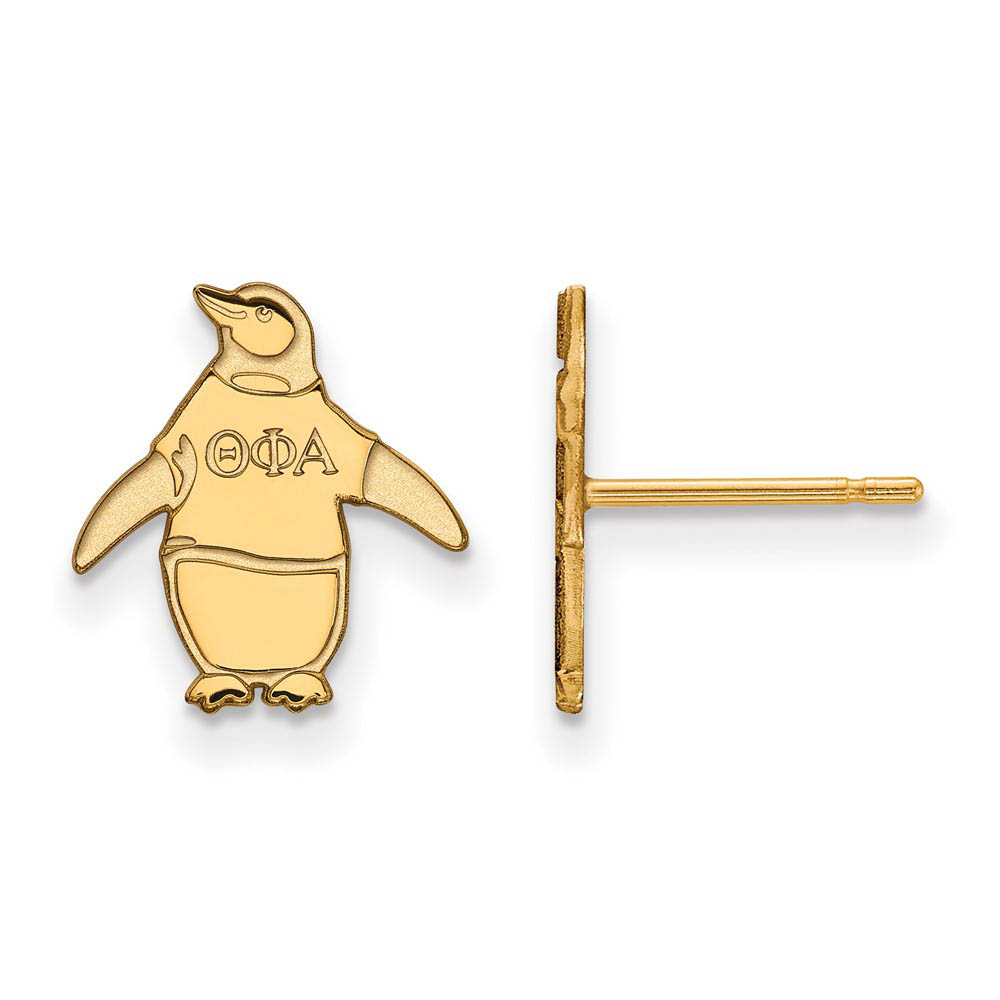 14K Plated Silver Theta Phi Alpha Post Earrings