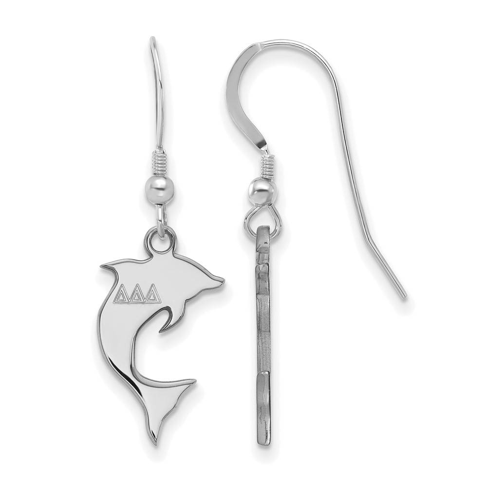 Sterling Silver Delta Delta Delta Dangle Earrings