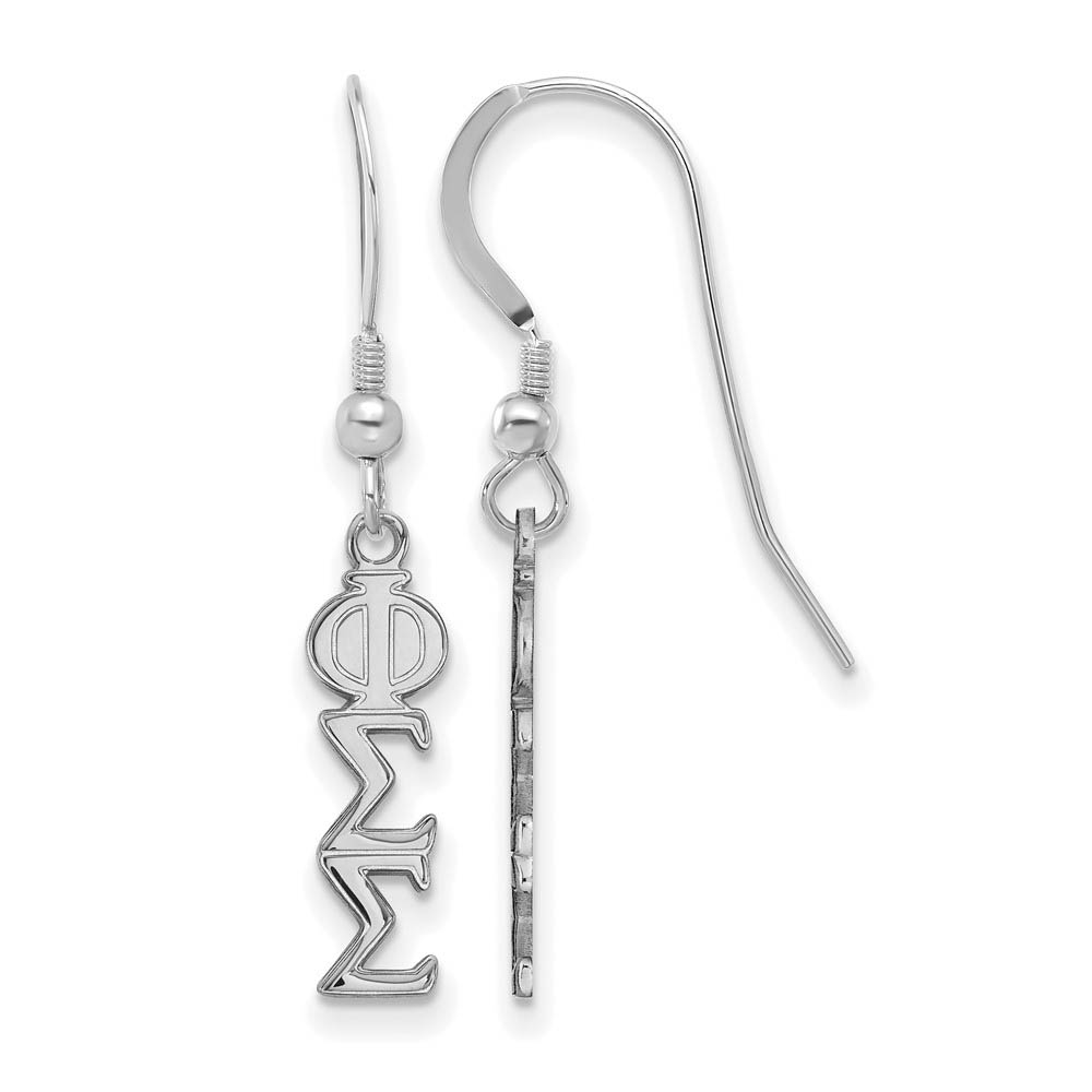 Sterling Silver Phi Sigma Sigma Dangle Earrings