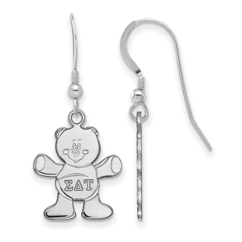 Sterling Silver Sigma Delta Tau Dangle Earrings