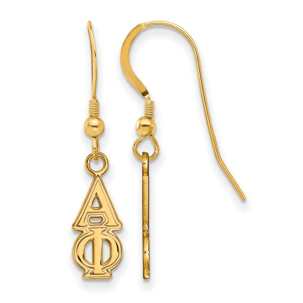 14K Plated Silver Alpha Phi Dangle Earrings
