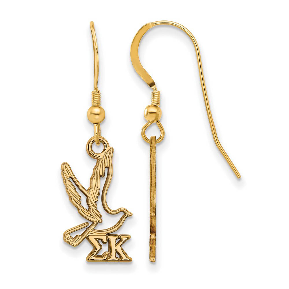 14K Plated Silver Sigma Kappa Dangle Earrings