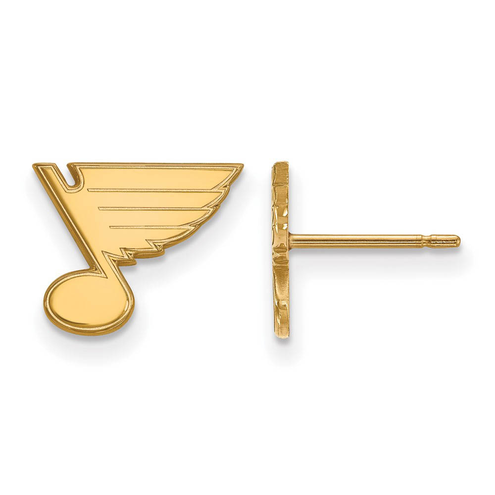 10k Yellow Gold NHL St. Louis Blues Post Earrings