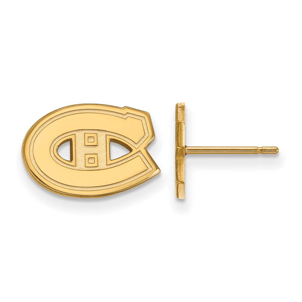 10k Yellow Gold NHL Montreal Canadiens Post Earrings