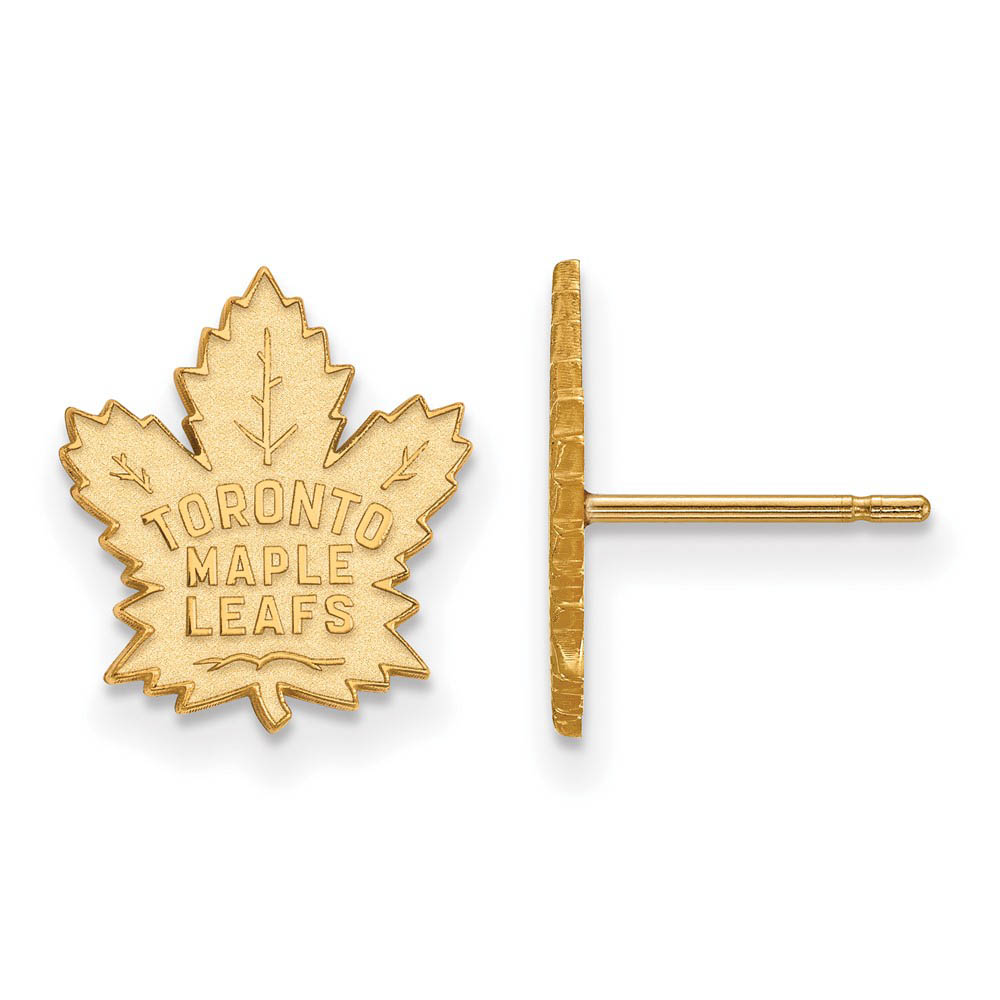 10k Yellow Gold NHL Toronto Maple Leafs Post Earrings