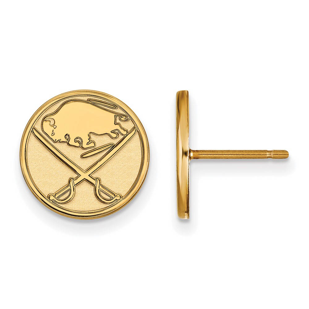 10k Yellow Gold NHL Buffalo Sabres Post Earrings