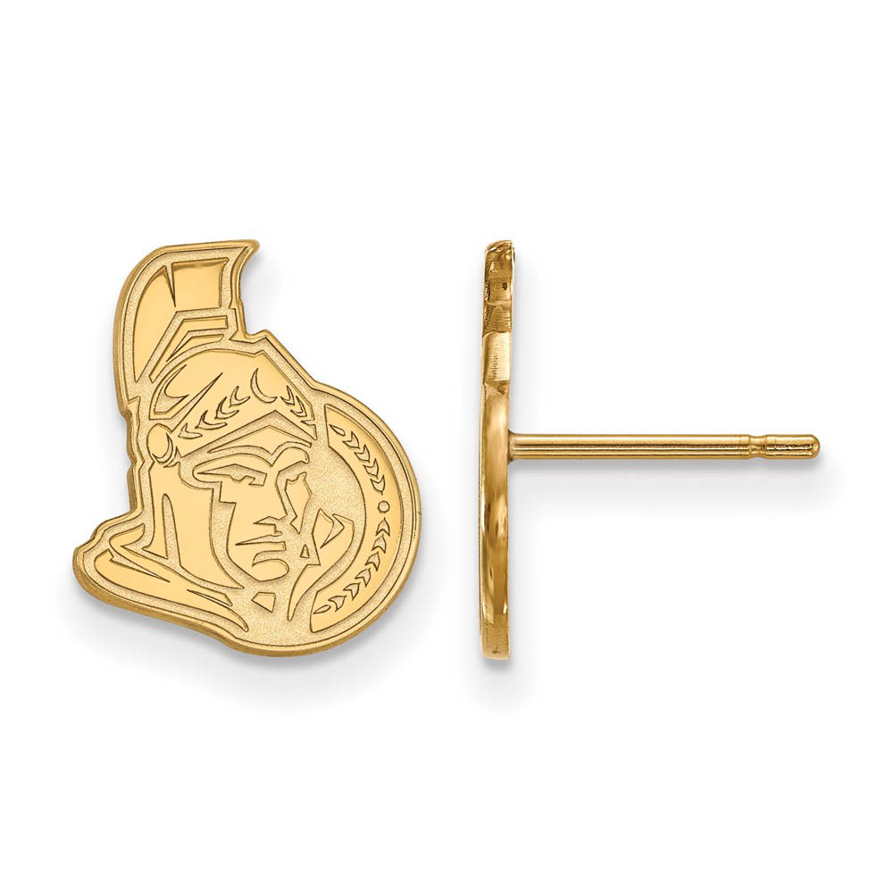 10k Yellow Gold NHL Ottawa Senators Post Earrings