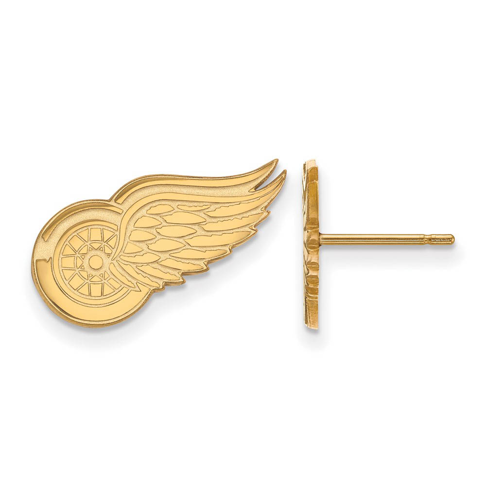 10k Yellow Gold NHL Detroit Red Wings Post Earrings