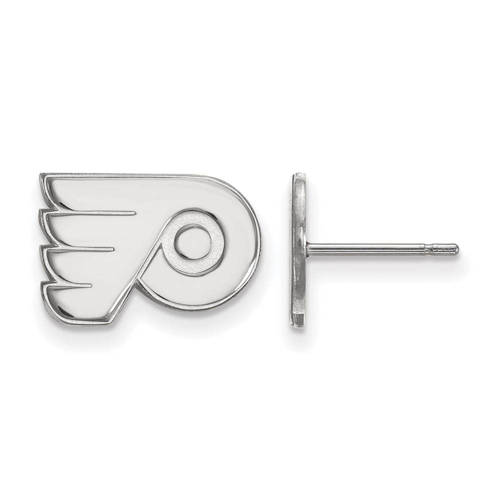 14k White Gold NHL Philadelphia Flyers Post Earrings