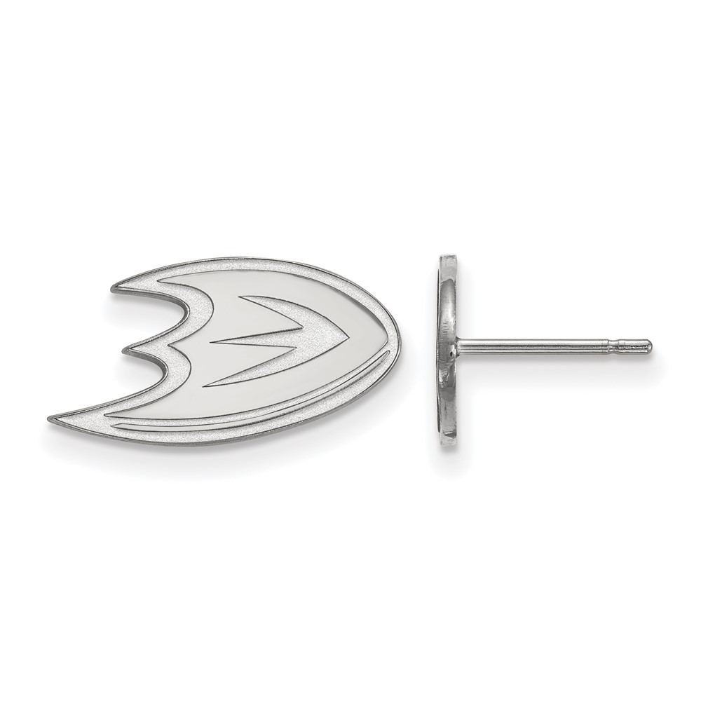 14k White Gold NHL Anaheim Ducks Post Earrings
