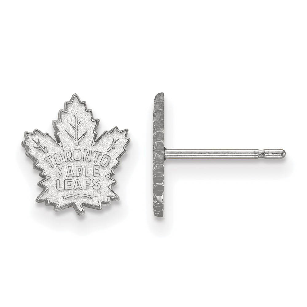 14k White Gold NHL Toronto Maple Leafs Post Earrings