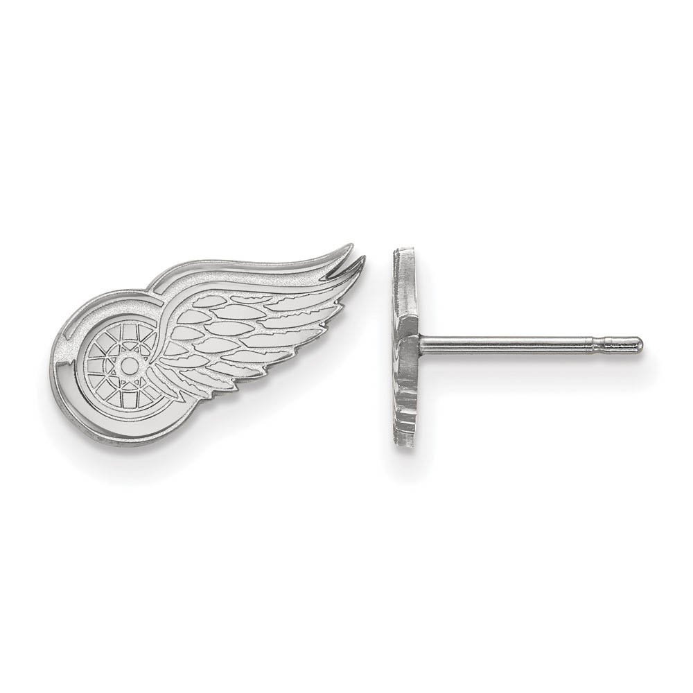 14k White Gold NHL Detroit Red Wings Post Earrings
