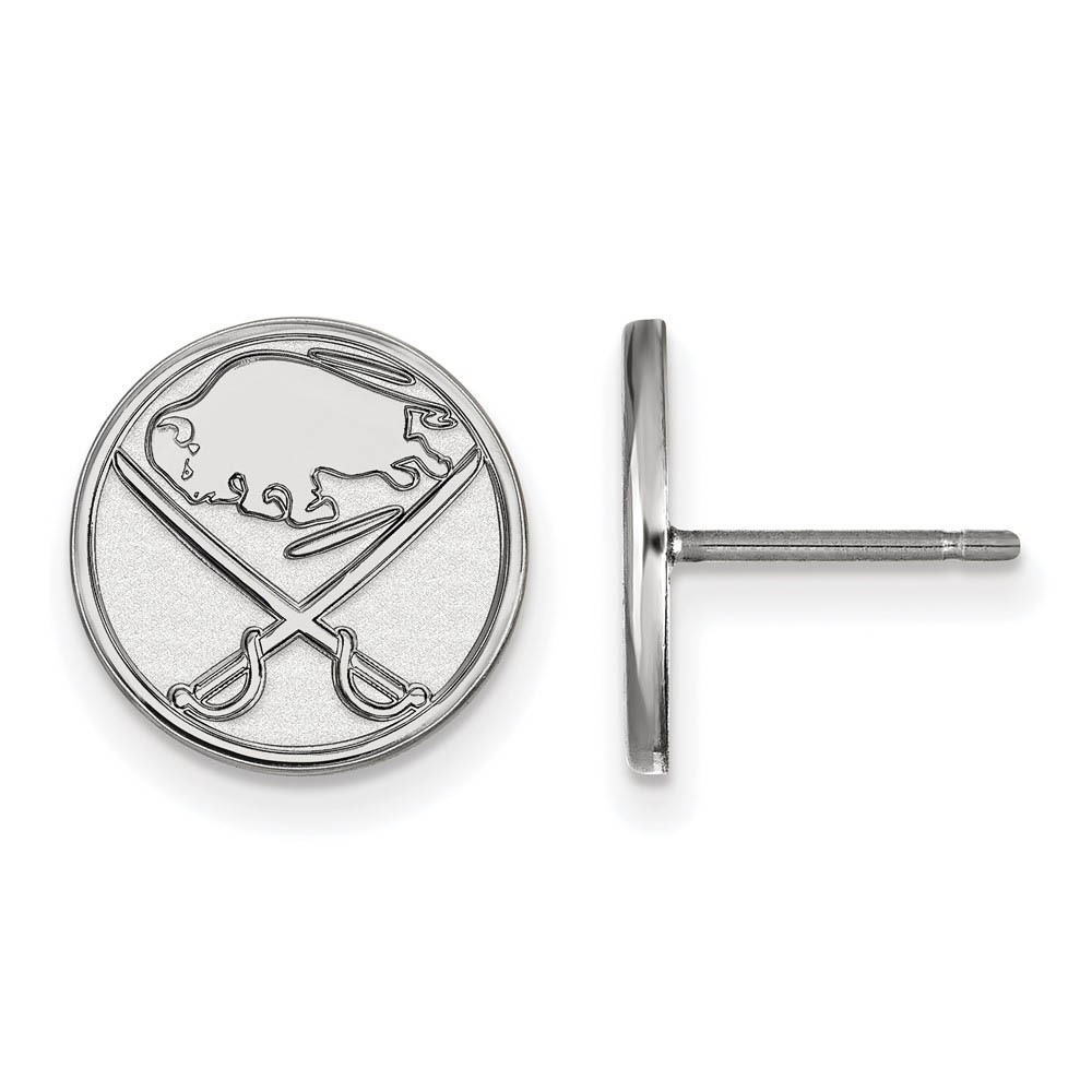 14k White Gold NHL Buffalo Sabres Post Earrings