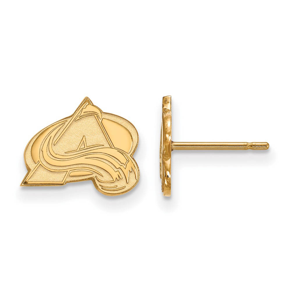 14k Yellow Gold NHL Colorado Avalanche Post Earrings