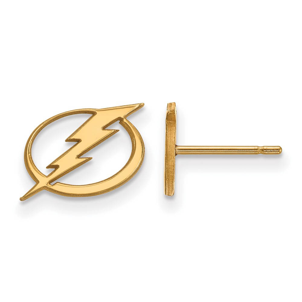 14k Yellow Gold NHL Tampa Bay Lightning Post Earrings