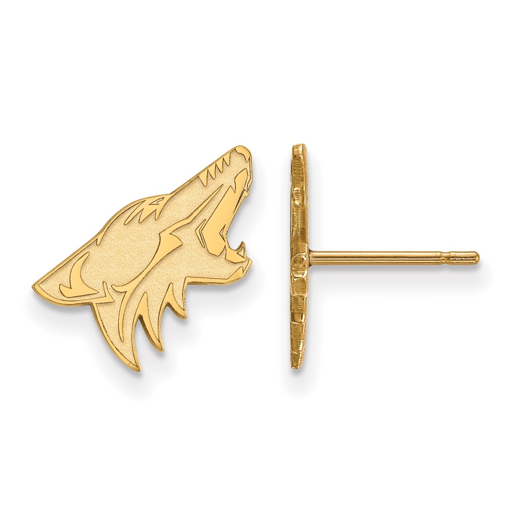 14k Yellow Gold NHL Arizona Coyotes Post Earrings