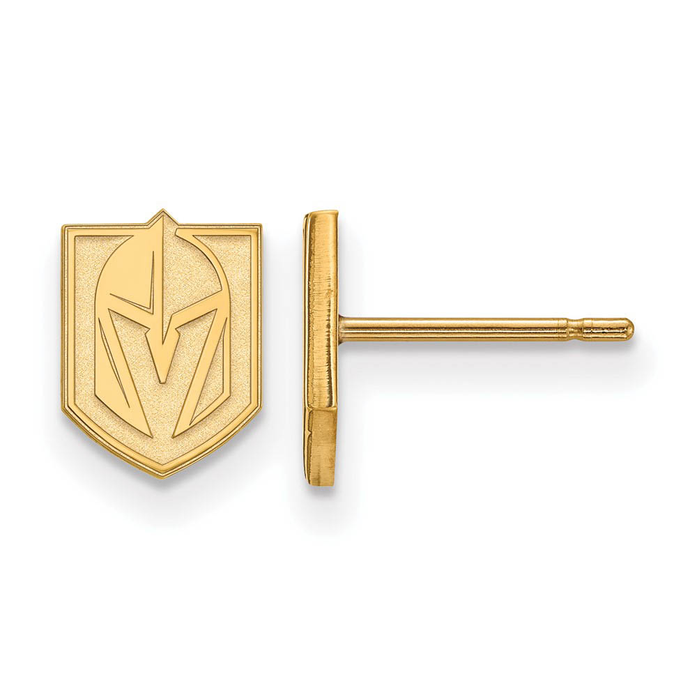 SS 14k Yellow Gold Plated NHL Vegas Golden Knights Post Earrings