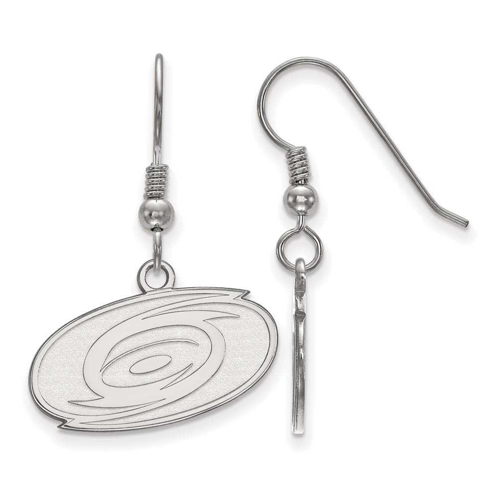 Sterling Silver NHL Carolina Hurricanes SM Dangle Earrings