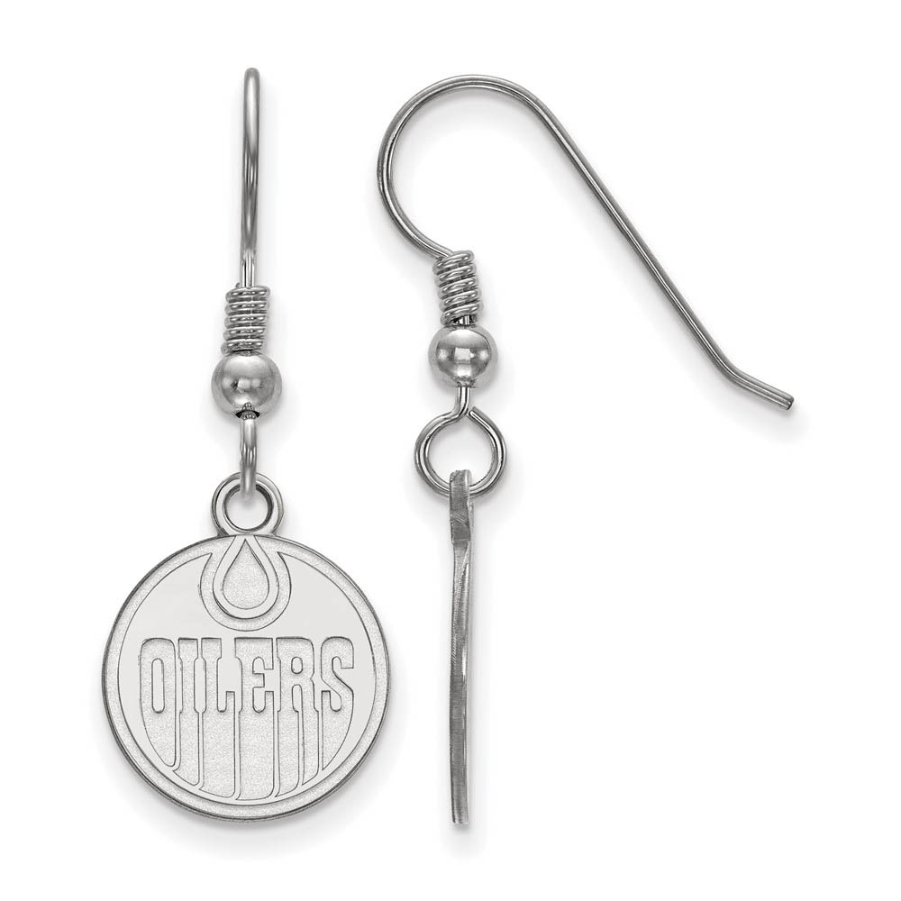 Sterling Silver NHL Edmonton Oilers Dangle Earrings